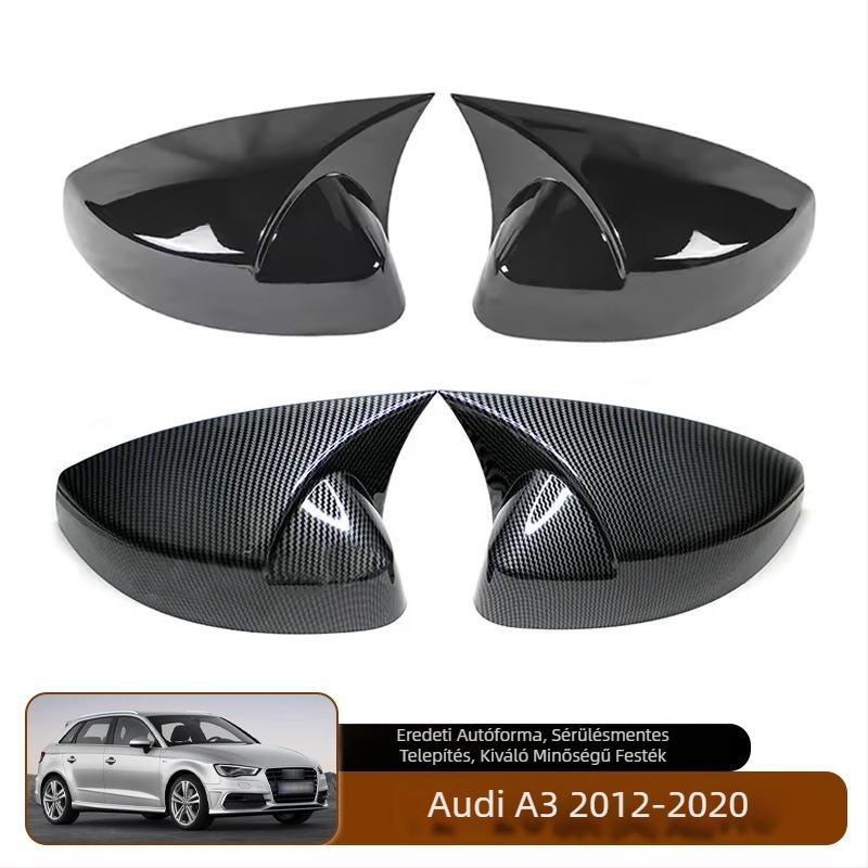 Szarv alakú tükrész-ház védőfedél Audi A3-hoz (2012-2020), ABS dekoratív külső dísz, modell 03293L