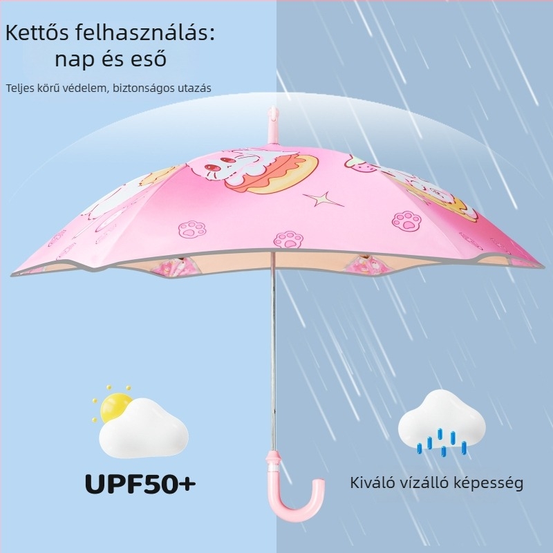 Gyerekeknek szóló rajzfilm mintás esernyő fiúknak és lányoknak, babáknak és óvodásoknak, testre szabható reklám esernyő
