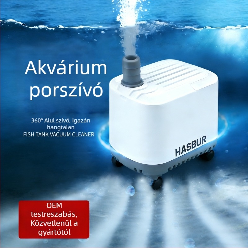 Akvarisztikai merülő pumpa alsó szívóval, nagy áramlású, szűrés és keringés, csendes vízcsere pumpa