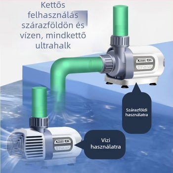 Akvariumhoz változó frekvenciájú vízszivattyú, merülő, rendkívül csendes tónak és akvariumnak