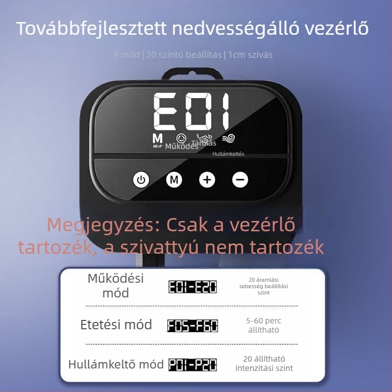 Akvariumhoz változó frekvenciájú vízszivattyú, merülő, rendkívül csendes tónak és akvariumnak