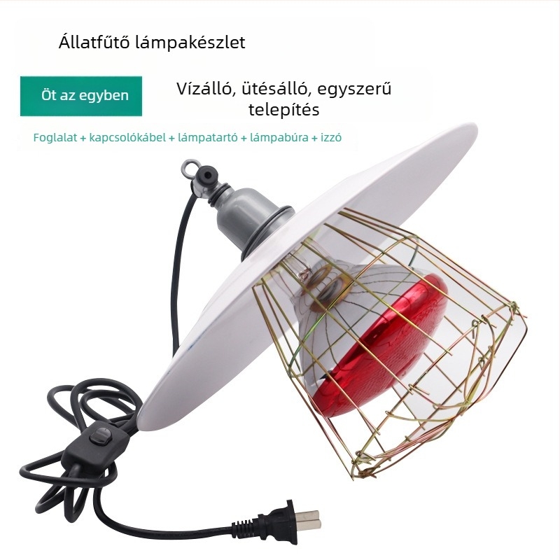 Csibe nevelő hővédő lámpa árnyékoló készlet, 5 darabos készlet, vízálló és robbanásbiztos, állattenyésztési felszerelés