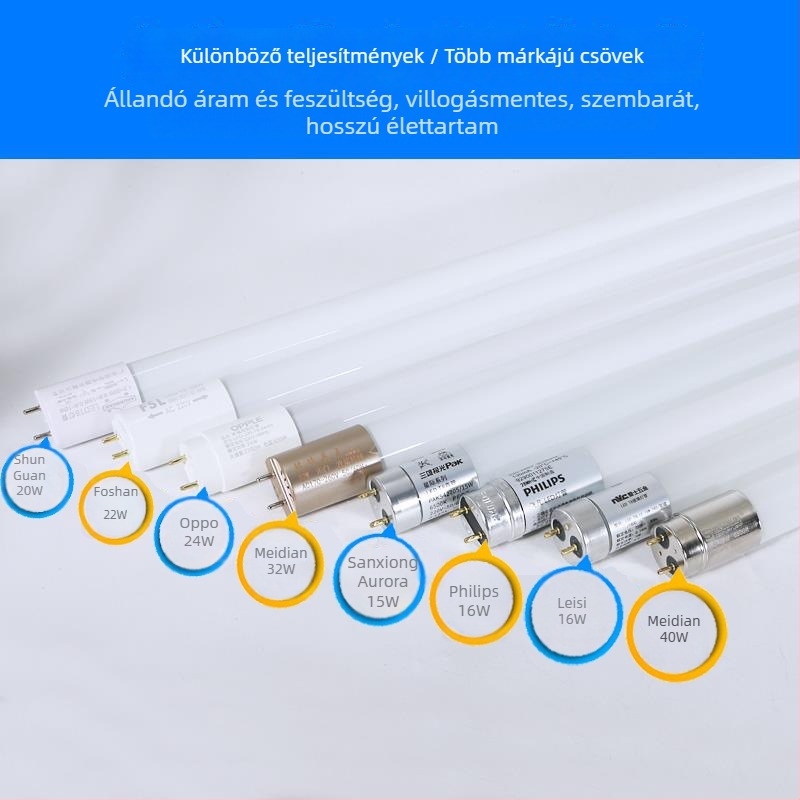 LED T8 háromvédelmes lámpa rovarvédő burkolattal, 1,2 m hosszú nappali világításhoz állvánnyal, egy- vagy kettőcsöves kivitel
