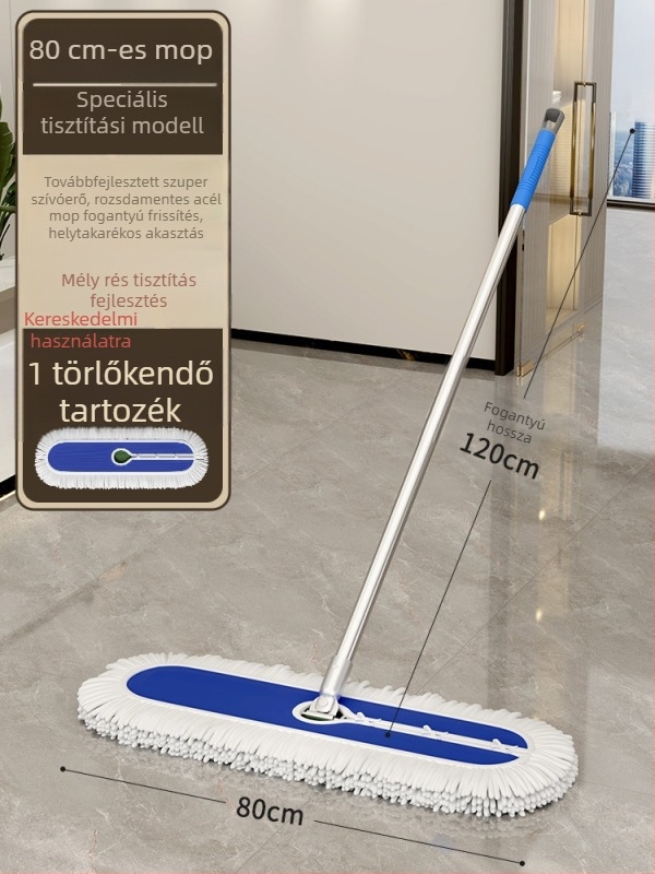 Nagy síkmop szállodai tisztításra, kereskedelmi használatra, 2025-ös modell, nagy felületű padló-mop, otthoni egy lépéses tisztítás