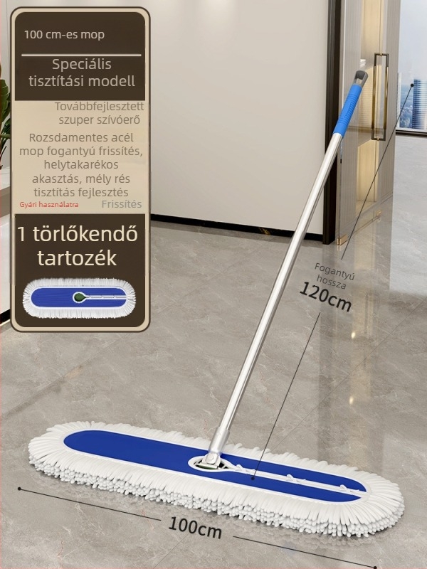 Nagy síkmop szállodai tisztításra, kereskedelmi használatra, 2025-ös modell, nagy felületű padló-mop, otthoni egy lépéses tisztítás