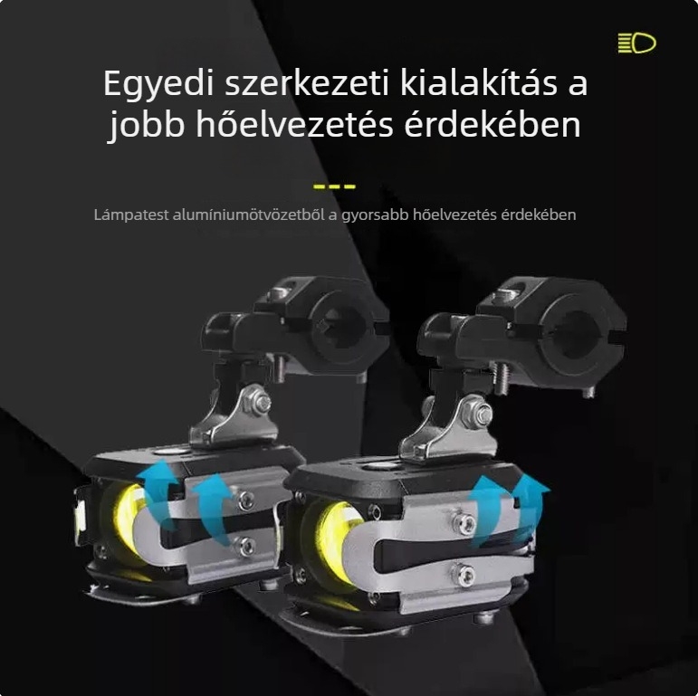Nagy teljesítményű motorkerékpár LED reflektor, integrált magas és alacsony fénysugárral, elektromos motorkerékpárhoz