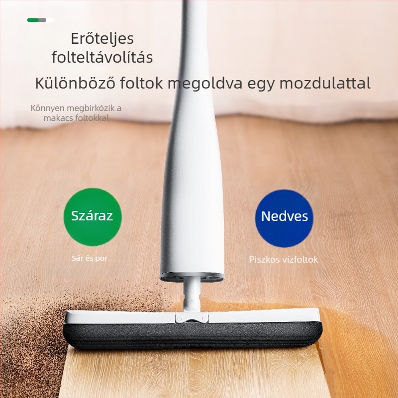 Kéz nélküli szivacsos mop háztartási használatra, fürdőszobai nedvességfelvevő fej, könnyen kinyomható, fej nem keményedik meg