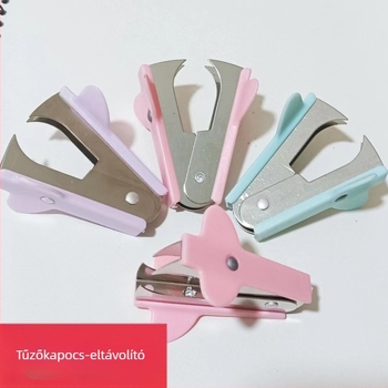 Mini makaron színű tűzőkapocs-eltávolító, irodai kiegészítő