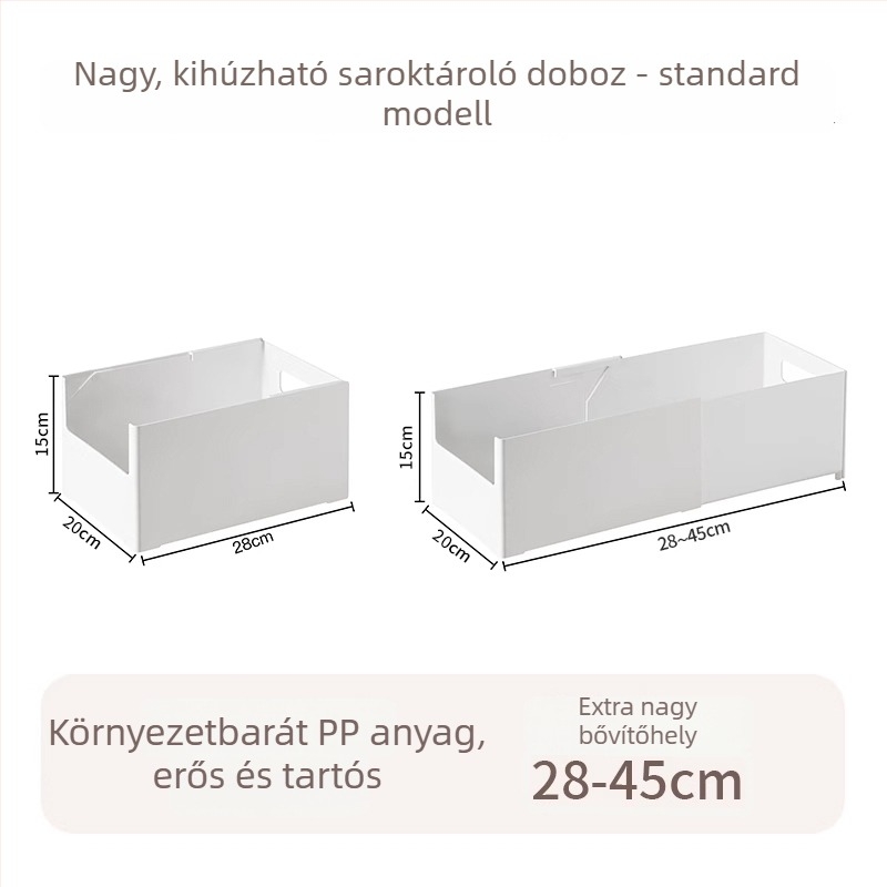 Nayoumei teleszkópos derékszögű téglalap alakú asztali tároló – a pálcikákhoz, kozmetikumokhoz és egyéb tárgyakhoz