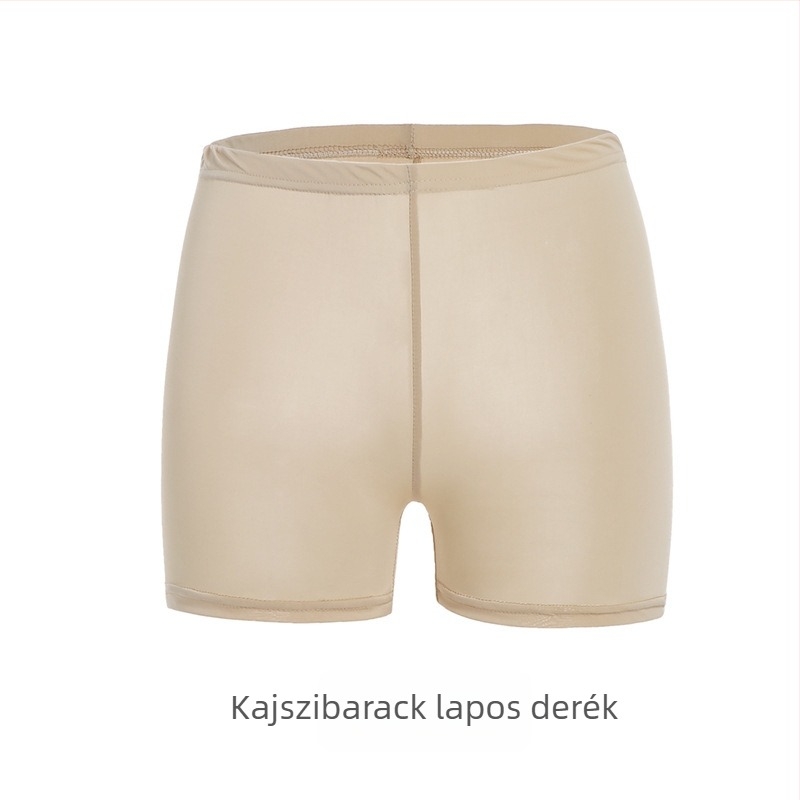 Női nyári Ice Silk anyagú rövidnadrág, csipkés alsórésszel, háromnegyedes hossz, nagy méret, varrat nélküli, átlátszatlanság elleni védelem