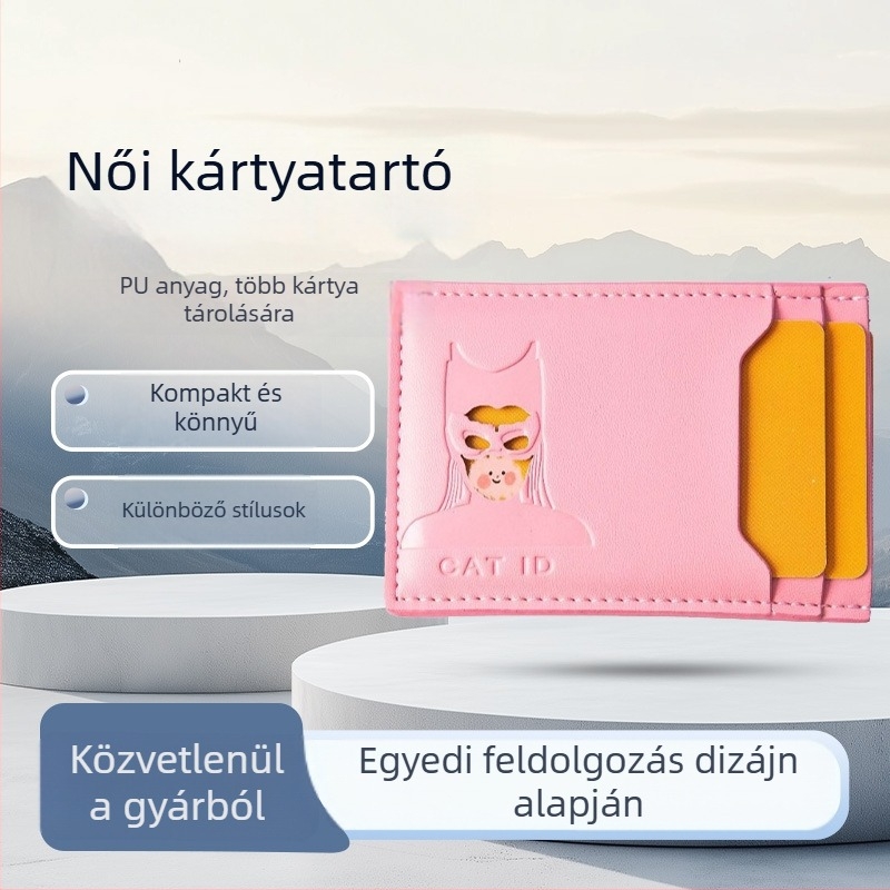 PU kártyatartó több rekesszel és dokumentumokkal, anti-mágneses forgalmi kártya tartó