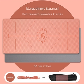 TPE jóga matrac, csúszásmentes felülettel, extra hosszú 185 × 80 cm, 8 mm vastagság, otthoni edzéshez, nyújtáshoz és tároláshoz