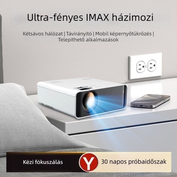 W70 otthoni projektor hálószobába, kompakt ultraéles HD projektor telefon képernyő tükrözéssel, albérletben lévő lakások és kollégiumok számára