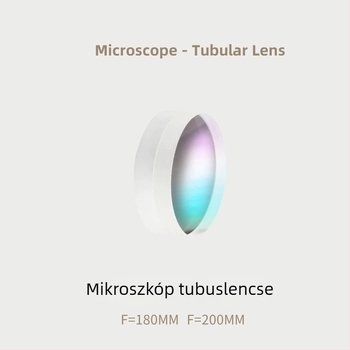 Kettős cementált csöves lencse végtelen optikai út, fókusztávolságok 180 mm és 200 mm.