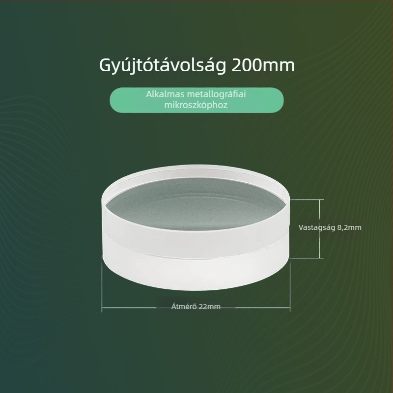 Kettős cementált csöves lencse végtelen optikai út, fókusztávolságok 180 mm és 200 mm.