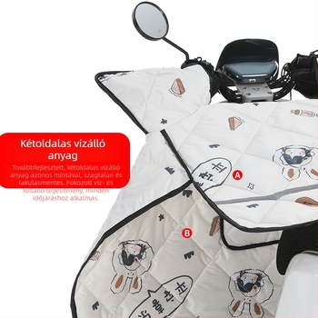 Xintu Elektromos jármű szélvédő takaró – Négy évszakos, kétoldalas vízálló, szélvédő és meleg védőhuzat, téli vastag bélés