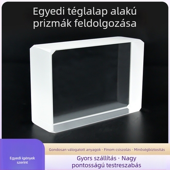 Magas pontosságú téglalapprizma, alacsony belső feszültségű temperált üveg, fénysugár-irányításhoz és másodlagos képalkotó lencsékhez