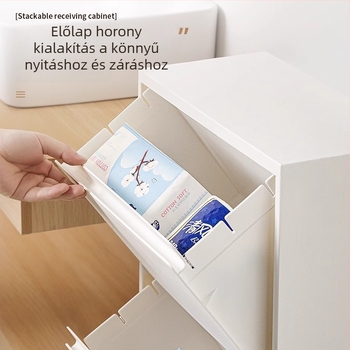 Többemeletes tároló szekrény görgőkkel, nappalihoz – rendező játékokhoz és nassolnivalókhoz