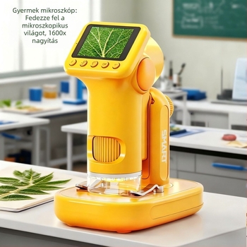 Gyerekeknek készült hordozható elektronikus mikroszkóp, STEM oktatási játék biológia és kémia számára, kis tudományos kísérlet készlet