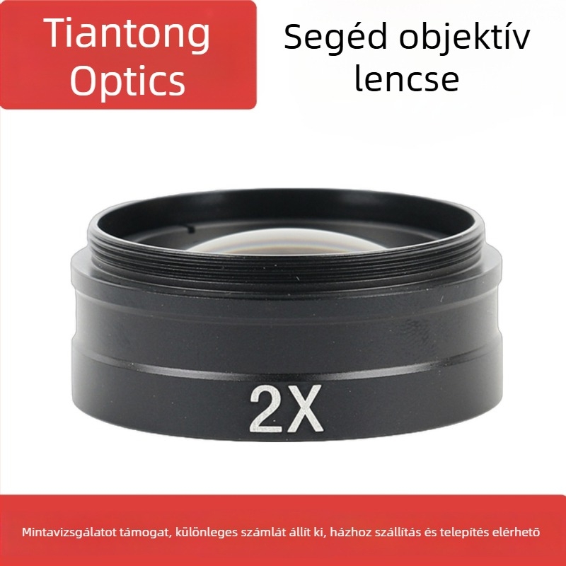 Tiantong Optical 10A mikroszkóp 0,5×, 2×, 0,35× és 0,3× objektívekkel, 0645 alapobjektív, HD