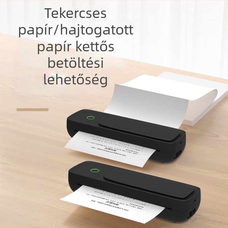 Vezeték nélküli mini hőnyomtató, hordozható, A4-es méret, otthoni használatra