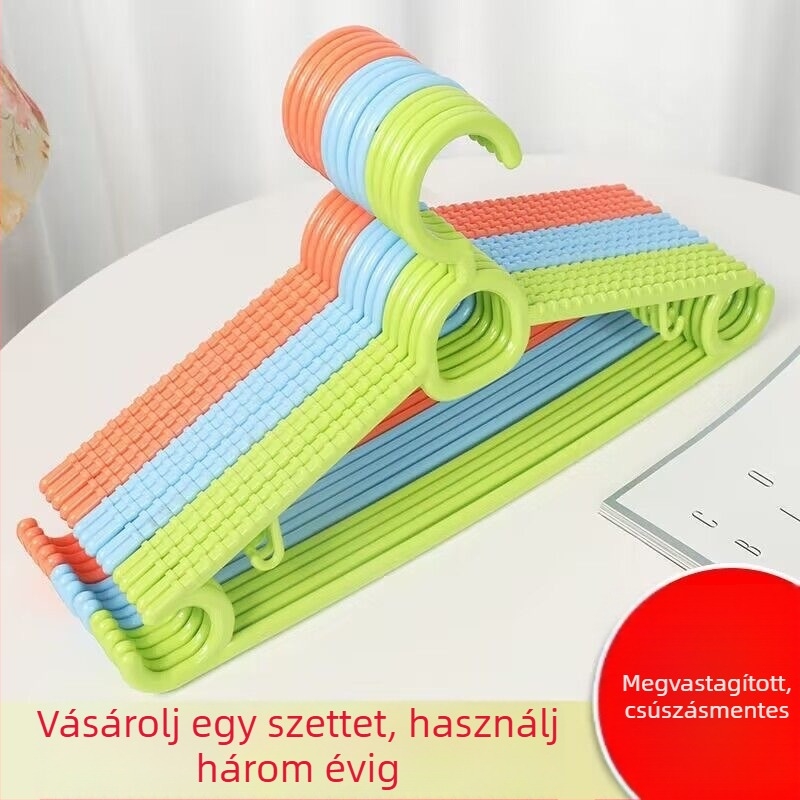 Könnyű luxus ruhafogas otthoni használatra, csúszásmentes, nyom nélküli, műanyag, egyszínű, vastított a szárításhoz