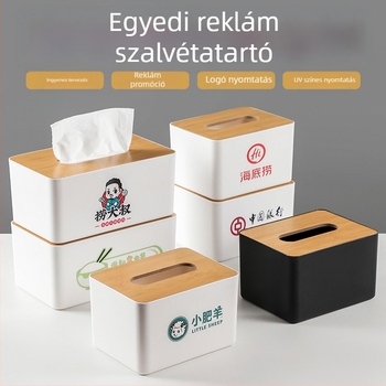 Logóval nyomtatható kreatív zsepiadoboz, letisztult, prémium minőségű autóba illő zsepiatartó, sokoldalú tároló doboz