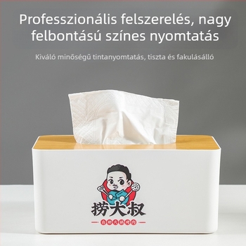Logóval nyomtatható kreatív zsepiadoboz, letisztult, prémium minőségű autóba illő zsepiatartó, sokoldalú tároló doboz