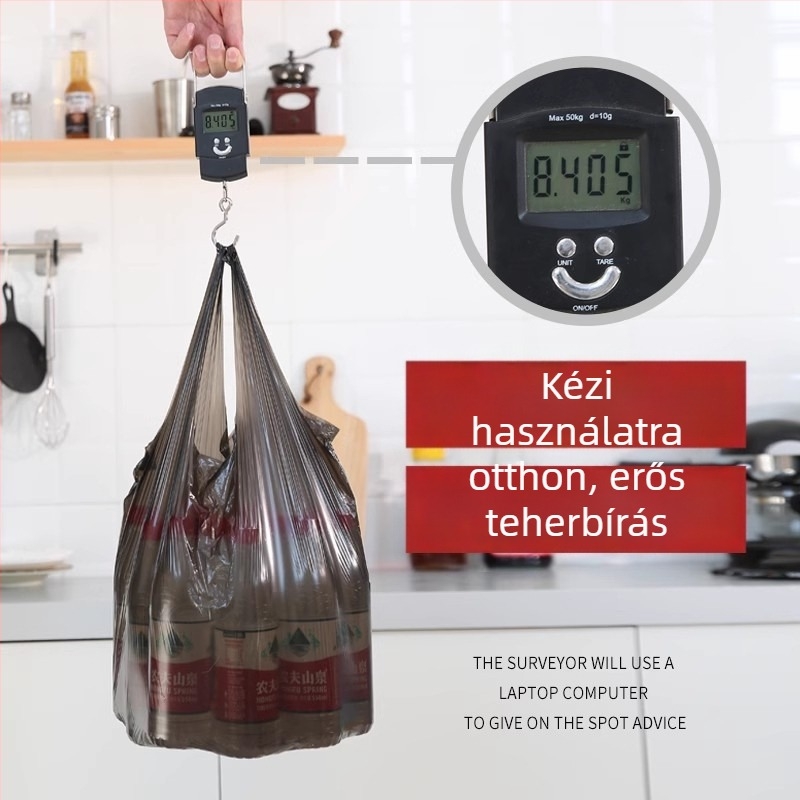 Hordozható, sűrített egyszer használatos szemeteszacskók, háztartási célra, iroda és kollégium számára