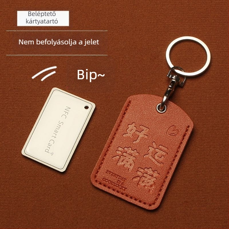 PU hozzáférési kártyatartó, téglalap alakú vízcsepp formájú, közösségi, busz és lift kártyákhoz – könnyű és védő