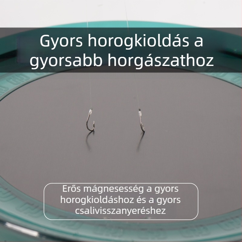 Mágneses etetőtál átlátszó dobozzal, illeszkedik a horgászszékhez, etetőkonténer és kiegészítők