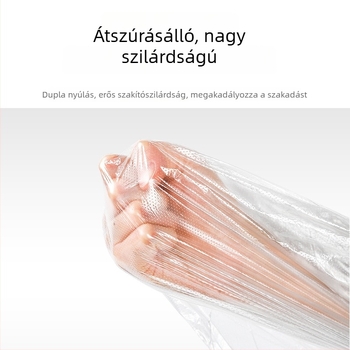 Húzós zsinóros szemeteszsák háztartási használatra, PE anyagból, nagy méret, egyszer használatos