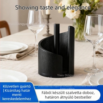 Fából készült konyhai törlőpapír tartó és asztali tárolópolc