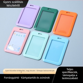 Műanyag kártyatartó csúszó fedéllel, testreszabható kampuszos egyetemi étkezési kártyákhoz és igazolványokhoz, nyakpánttal