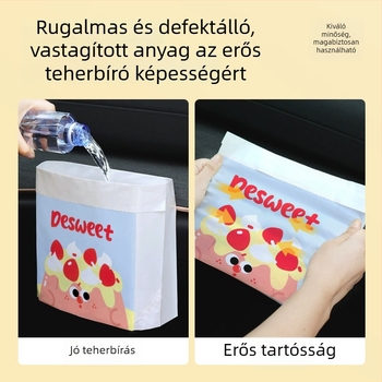 Ragasztóval rögzíthető álló szemeteszsák íróasztalhoz, autóba és irodába