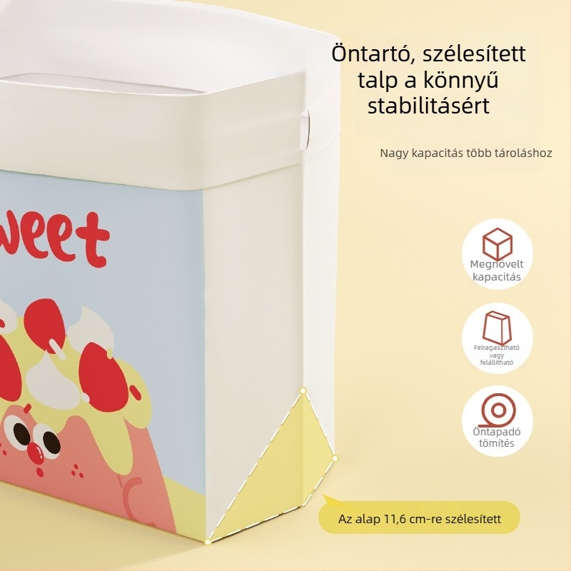 Ragasztóval rögzíthető álló szemeteszsák íróasztalhoz, autóba és irodába