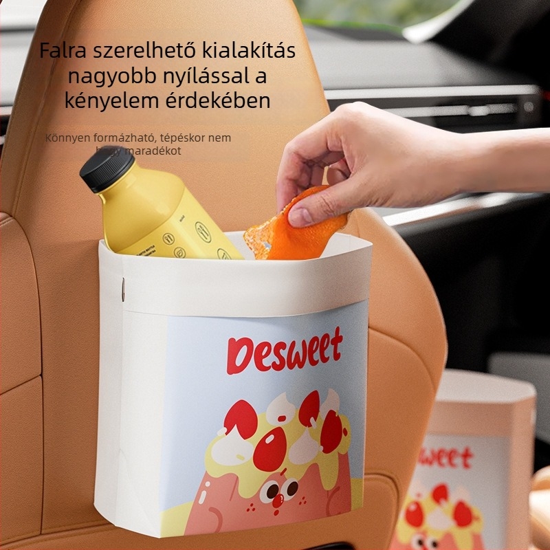 Ragasztóval rögzíthető álló szemeteszsák íróasztalhoz, autóba és irodába