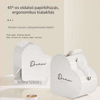 Szív alakú papírzsebkendő tartó – asztalra és a nappaliba, modern tárolás