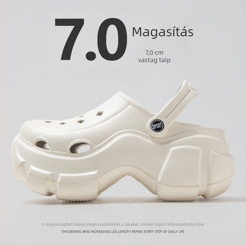 Női otthoni papucs vastag talppal, kétoldalas viselet, magasságot növelő, csúszásmentes, lélegző, szagtalan