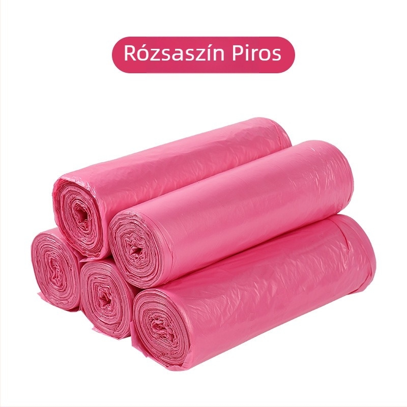 Nagy vastagított szemeteszsák, lapos szájú kivitel, tote-stílus, háztartási használatra