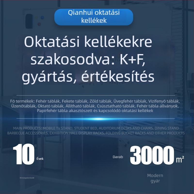 Személyre szabott dupla oldalú mágneses fehér tábla állvánnyal, mozgatható – oktatáshoz, képzéshez, üzenetekhez és íráshoz az irodában