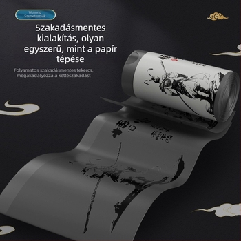 Fűzős szemeteszsákok, rendkívül vastagok, háztartási használatra, hordozható, egyszer használatos műanyag zacskók a konyhához