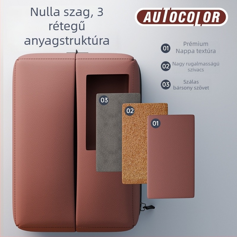Bőr autó törlőkendő doboz, függő kartámasz‑tárolóval a hátsó üléshez – multifunkcionális zsepi tartó