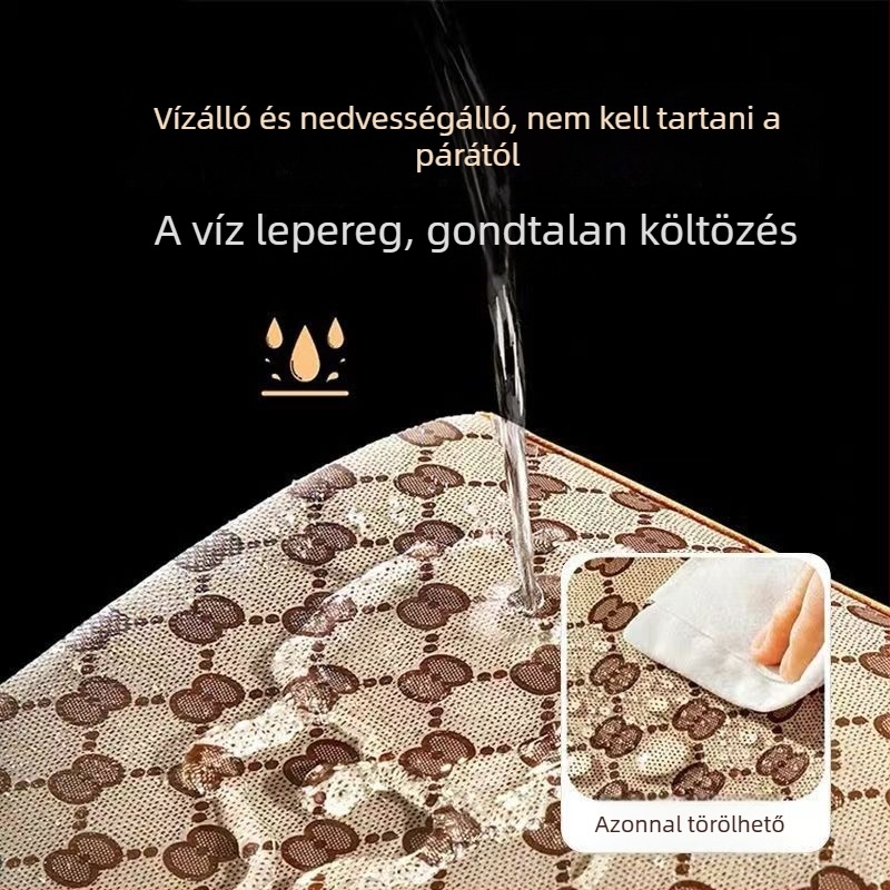Nagy vastag nem szövött anyagból készült költöző táska paplanok és ruhák számára – utazási poggyász rendező E18