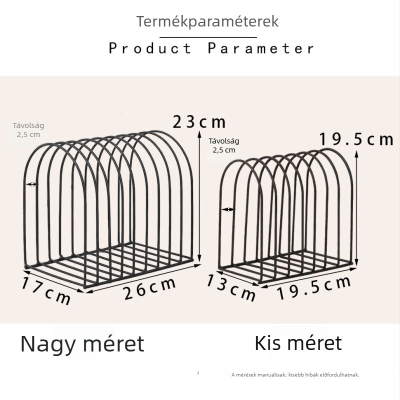 Kovácsoltvas művészeti minimalist stílusú asztali sapka- és tárolóállvány, többszintes otthoni polc
