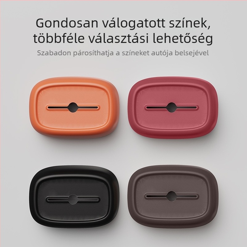 Autó papírzsebkendő doboz – rögzíthető a kartámaszhoz és a hátsó üléshez, EVA belső kiegészítő