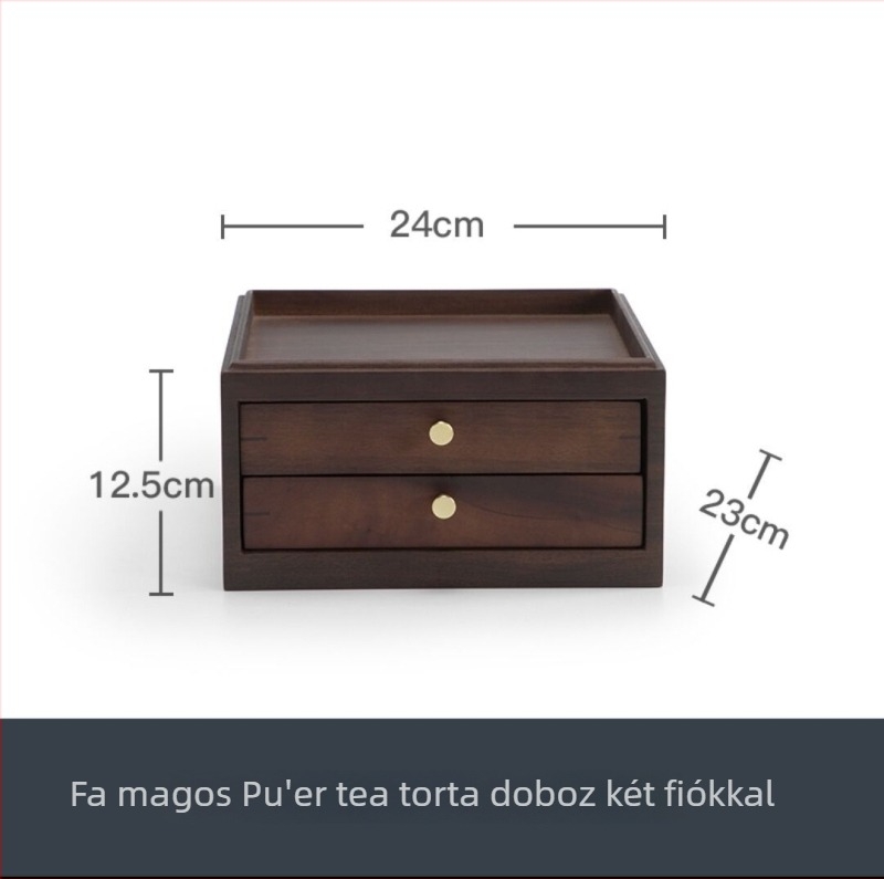 Pu'er teakeksz kocka doboz, többszintes fiókos tároló, kínai stílus, otthoni használatra
