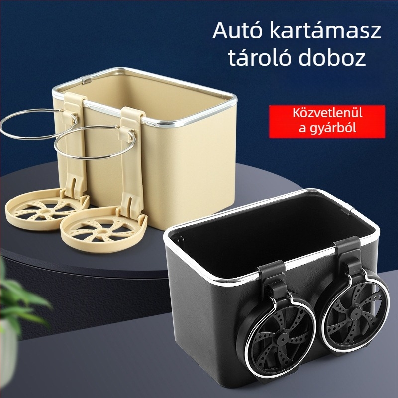 Autó karfájára szerelhető tároló — multifunkcionális zsebkendő tartó, akasztható a napellenzőhöz