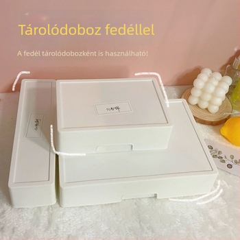 Címkézett asztali irodai rendszerező fedéllel, öt rétegű levéltálca tároló, többfunkciós