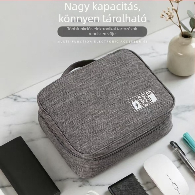Kationos multifunkcionális hordozható digitális tároló táska utazáshoz – kábel- és külső akkumulátor-szervező
